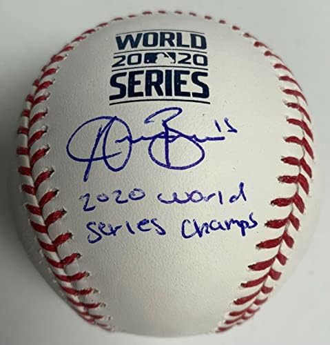 Austin Barnes Aláírt Major League Baseball 2020-As World Series Champs PSA 9A50173 - Dedikált Baseball