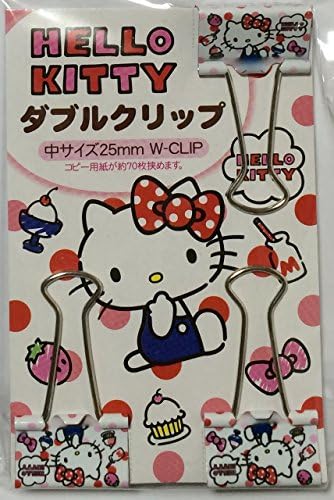 SANRIO Hello Kitty Dupla gemkapocs 3 db Szett Csipet 2,5 cm-es Irodai Papíráru