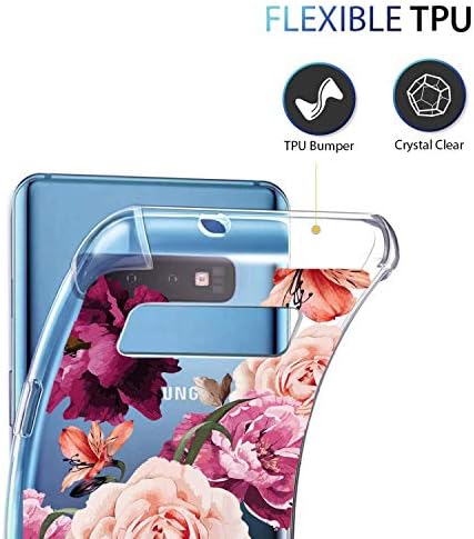 KIOMY Galaxy S10e Esetben, a Lányok, a Nők Tiszta Virág Design Ütésálló Lökhárító Védő Aranyos Virágos tok Samsung Galaxy