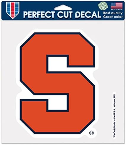 NCAA Syracuse Narancs Tökéletes Vágás Színes Matrica, 8 x 8 cm-es
