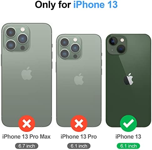 Antsturdy iPhone 13 6.1 Tárcája az esetben 【RFID-Blokkoló】【Cipzár Poket】【7 Card Slot】 PU Bőr Flip Tok védőburkolat Hitelkártya