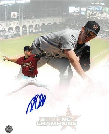 Roy Oswalt aláírt Houston Astros 8x10 Fotó - AWM Hologram (2005 NL Bajnokok) - Dedikált MLB Fotók
