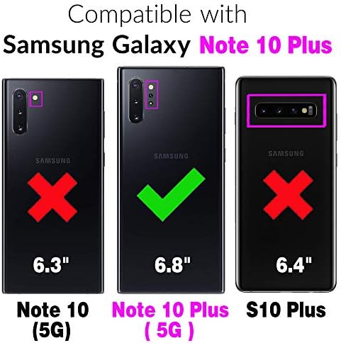 Telefon tok Samsung Galaxy Note 10 Plusz Glaxay Note10+ 5G Fedél Mágneses Gyűrű Jogosultja Állni, nagy teherbírású Teljes