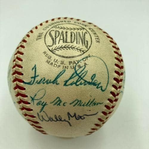 1957 All Star Game Csapat Aláírt Baseball Hank Aaron Stan Musial SZÖVETSÉG COA - Dedikált Baseball