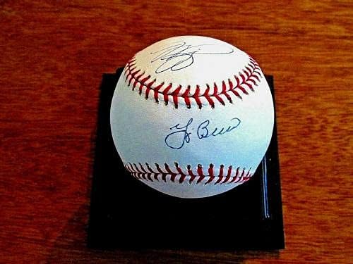 Yogi Berra Mike Piazza Ny Yankees Mets Hof Aláírt Auto Oml Baseball Psa Mlb - Dedikált Baseball