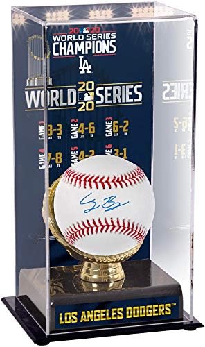 Cody Bellinger Los Angeles Dodgers Dedikált Baseball 2020-ig MLB World Series Bajnokok Szublimált kirakat - Dedikált