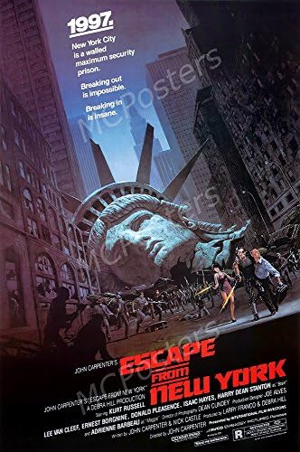 Menekülés New York-i Kurl Russell Fényes Kivitelben Készült az USA-ban Film Poszter - MCP200 (24 x 36 (61cm x 91,5 cm))
