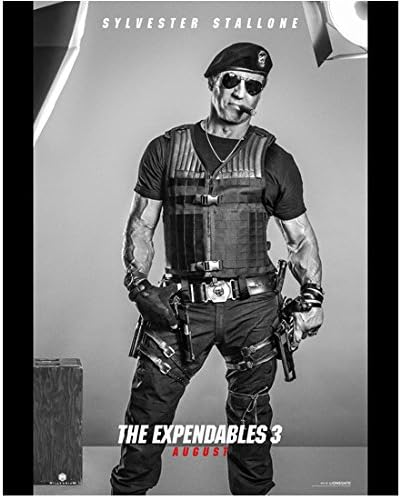 Sylvester Stallone 8 inch x 10 inch Fénykép A Expendables 3 (2014) B&W Cím Poszter kn
