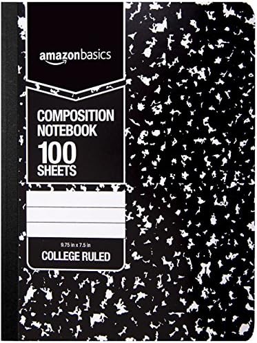 Alapokat, Hogy A Főiskolán Összetétele Notebook, 100 Lap, Márvány Fekete, 4-Pack