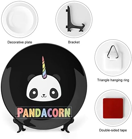 Imádnivaló Pandacorn Kerámia-porcelán Díszítő Lemezek Állni Lógó Dísz Tányér