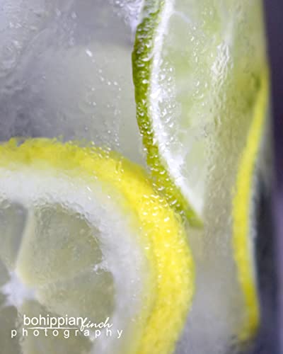 Ice Lemon Lime Víz Üveg Kancsó Szín 16x20 Matt Vászon, Feszített Keretes Kész Lógni Eredeti Fotózás