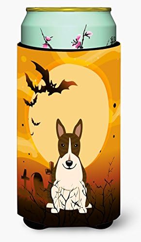 Caroline Kincsek BB4402TBC Halloween Bull Terrier Sötét Csíkos Magas Fiú Ölelkezős, Lehet Hűvösebb Ujja Ölelkezős Mosható