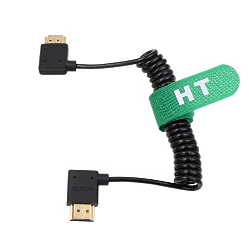 HangTon HDMI 4K 60p 8K Kábel Vékony Spirál Sony A7M4 ATOMOS Shinobi Ninja V Portkeys BM5 FEELWORLD Blackmagic Monitor