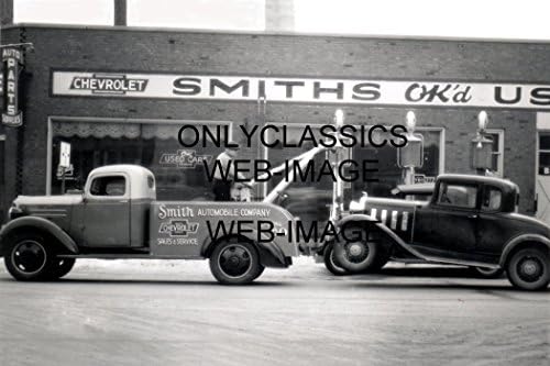 OnlyClassics Smith Chevrolet AUTOMATIKUS Kereskedő Vontató Fotó benzinkút Szivattyú OK Használt Autók Jele