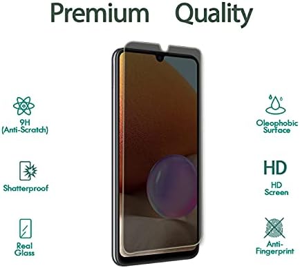 (2 csomag)Kompatibilis a Samsung Galaxy A32 5G Adatvédelmi képernyővédő fólia,Anti-Spy Edzett Üveg Film,9H Keménység