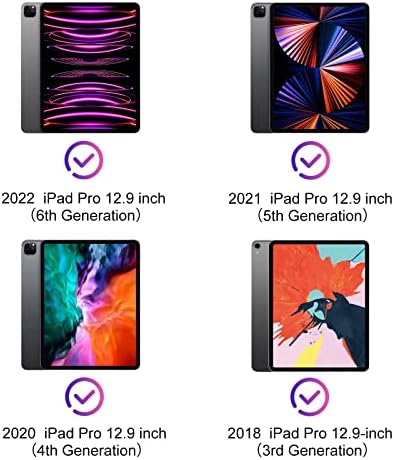Darno 2 Csomag Nem Notch Teljes Lefedettség képernyővédő fólia iPad Pro 12.9 inch 6./5./4./3. Generációs, Mikrofon Lyuk