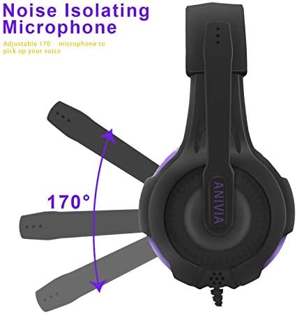 Anivia Számítógép Vezetékes fülhallgatók Frissített AH68 Sztereó Surround Headset Gaming Headset HD Mikrofon, Hangerő,