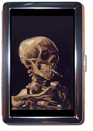 Tengerparti Színek Vincent Van Gogh Koponya Égő Cigarettát Rozsdamentes Acél AZONOSÍTÓ, illetve Cigaretta Esetében (King