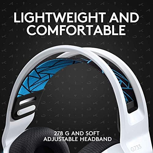 Logitech G733 K/DA Lightspeed Wireless Gaming Headset Felfüggesztés Fejpánt, ~16.8 M. Szín LIGHTSYNC RGB, Kék VO!CE-Mikrofon