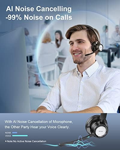 Bluetooth Fülhallgató Vezeték nélküli Fülhallgató Mikrofon zajszűrő & Töltés Állni, Felsőbbrendű Hang Pickup, AI-Fokozott